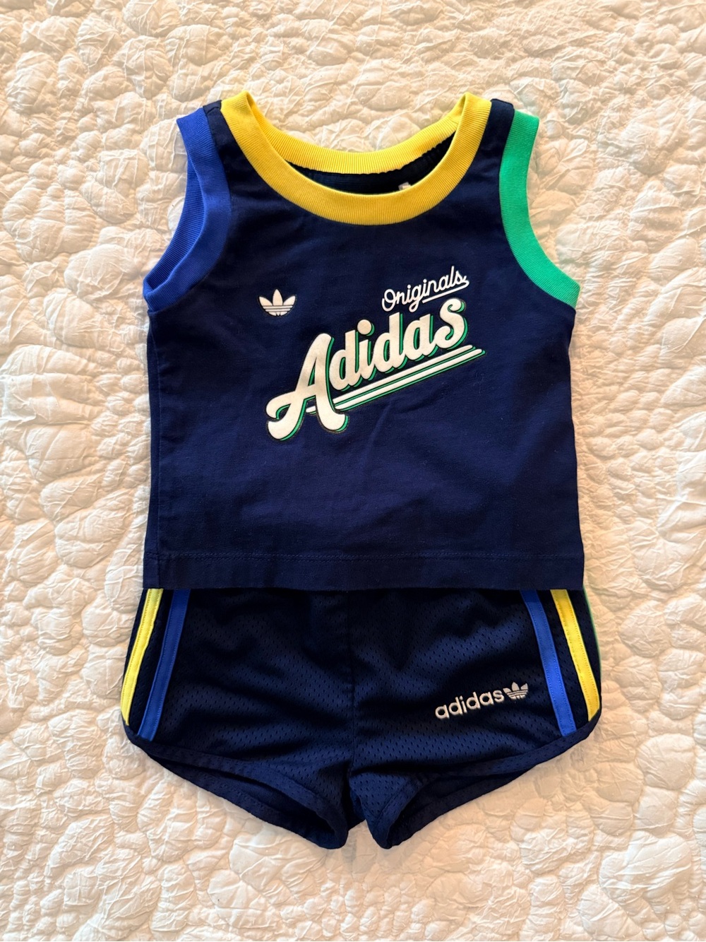 adidas Navy Tank & Shorts Set